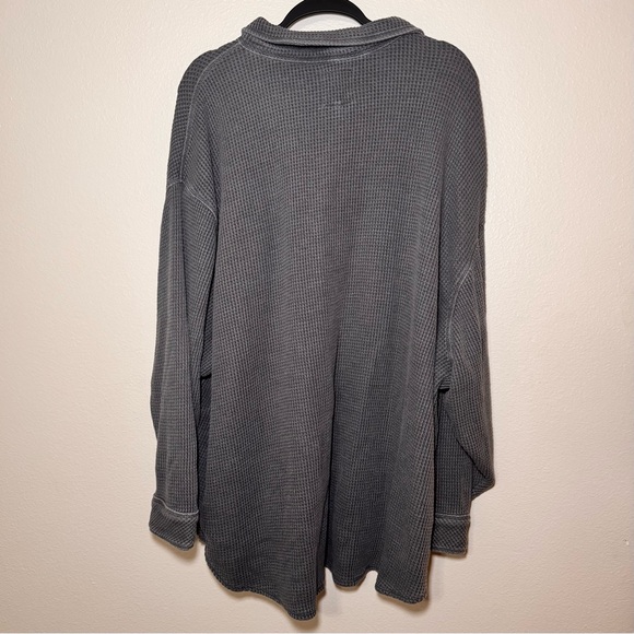 Aerie Lumberjane Waffle Oversized Shacket XXL - Picture 2 of 7